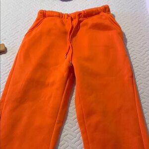 SHEIN Orange Sweatpants Vibrant Athletic Joggers